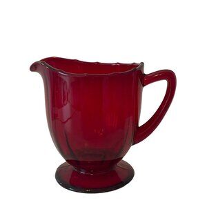 Creamer Handle Glass Ruby Red 3.5 x 4.5 in Replacement Vintage